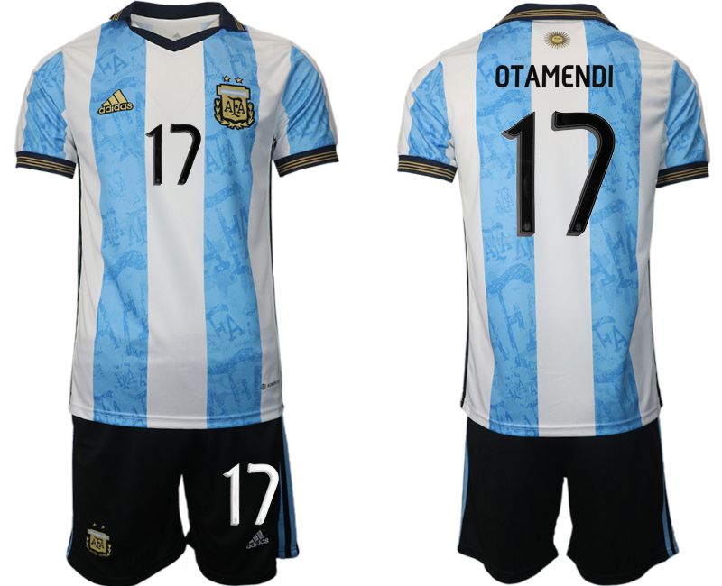 Men 2022 World Cup National Team Argentina home blue #17 Soccer Jersey